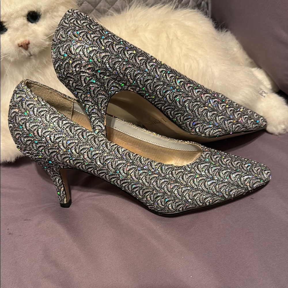 Elegant Silver Women's Heels